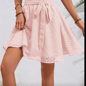 SHEIN Light Pink Skater Skirt